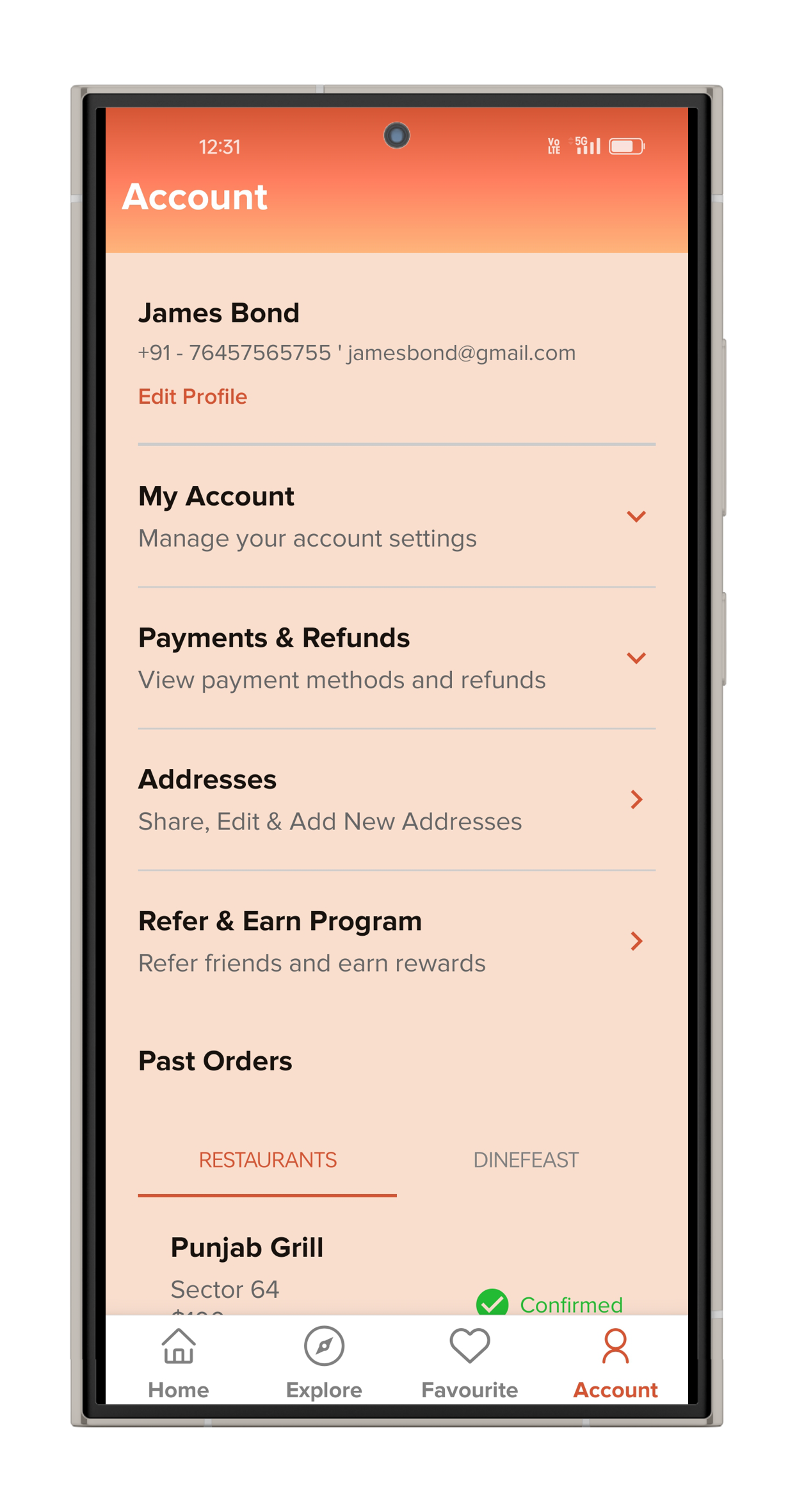 Food Ordering App